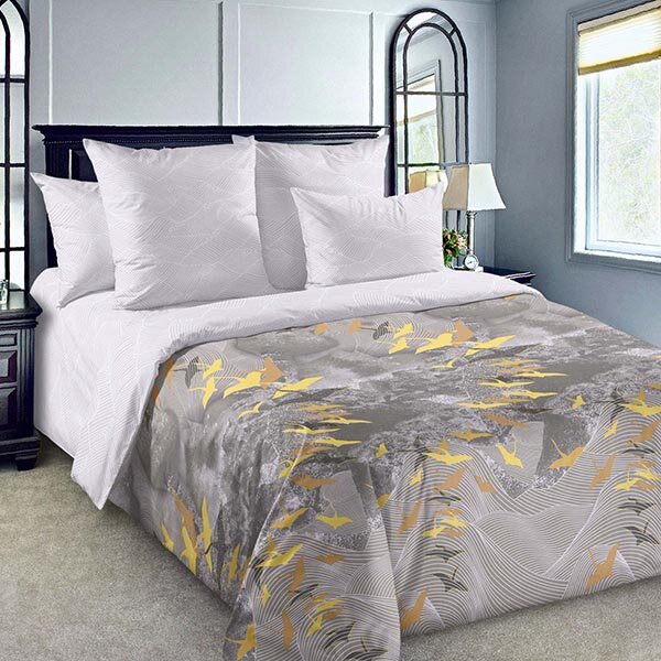 Солнечные птицы постельное белье перкаль