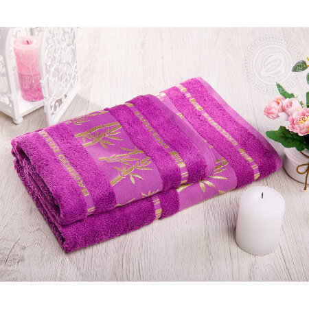 Набор полотенец Бамбук сирень, 500г/м