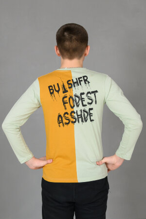 Детский лонгслив для мальчика 83017 ментол