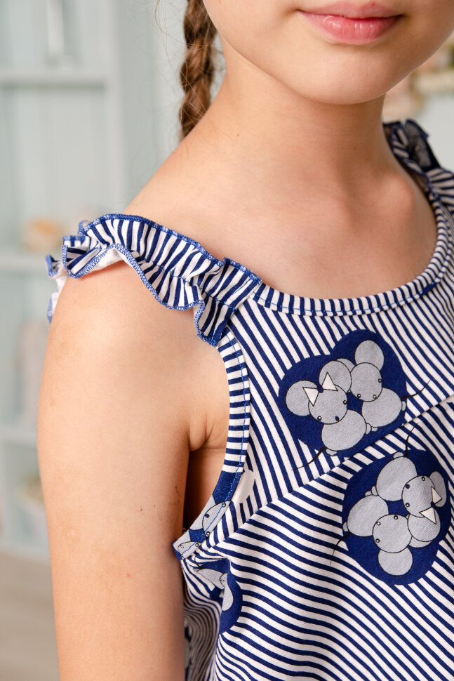 Костюм с шортами для девочки 5121 синий