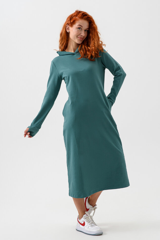 Платье женское 14441 изумруд