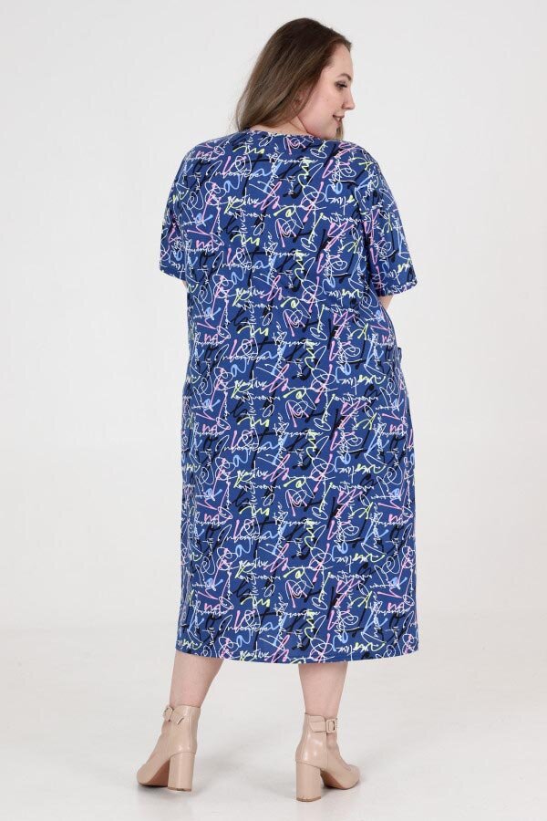 Халат Мята абстракция рукав ХГ-37-06