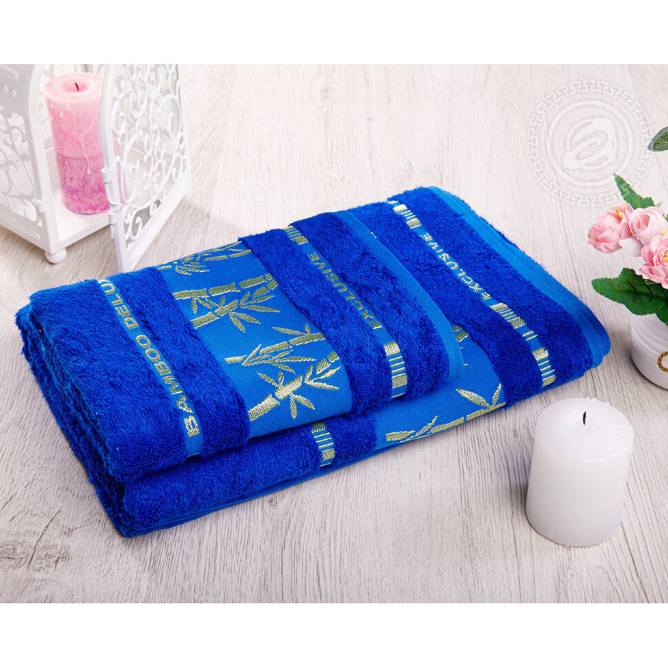 Набор полотенец Бамбук ярко-синий, 500г/м