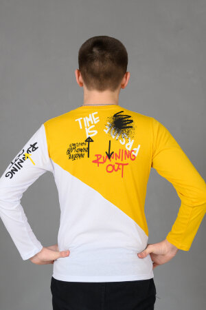 Детский лонгслив для мальчика 83016 желтый