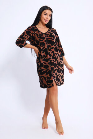 Халат Женский 36844 коричневый