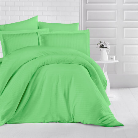 Светлый лайм постельное белье страйп-сатин