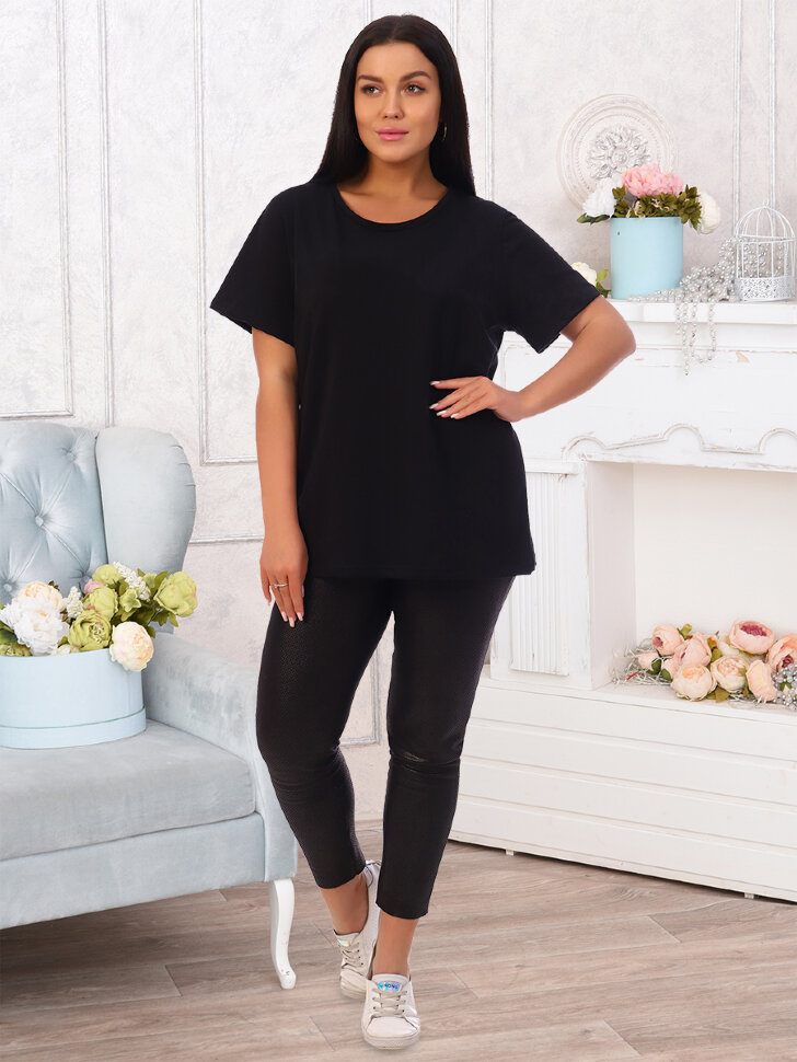 Футболка женская база черный