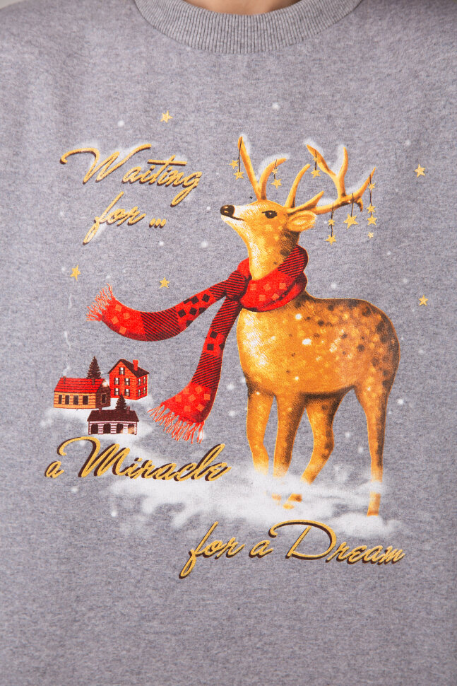 Женский костюм с брюками Рождество красный