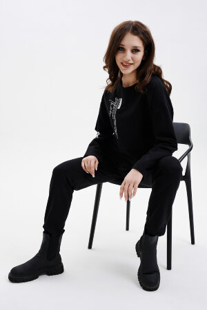 Женский костюм с брюками 67062 черный