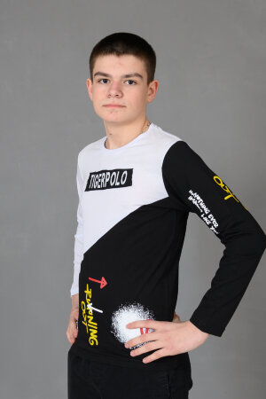 Детский лонгслив для мальчика 83016 белый