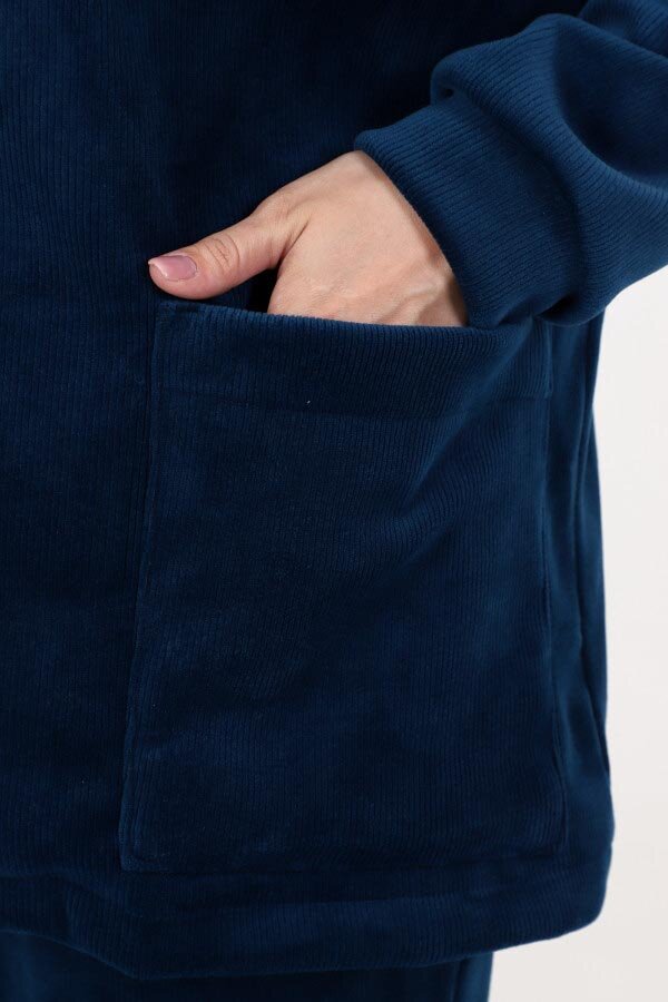 Куртка Алиса синий вельвет КУР-68