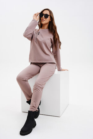 Женский костюм с брюками 67062 капучино