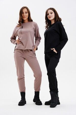Женский костюм с брюками 67062 капучино