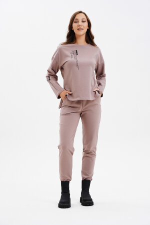 Женский костюм с брюками 67062 капучино