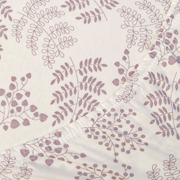 Простыня на резинке Веточки, трикотаж