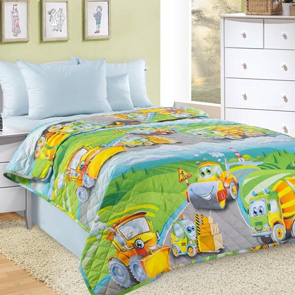 Покрывало стеганое Дорожный патруль, перкаль