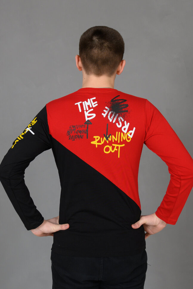 Детский лонгслив для мальчика 83016 красный