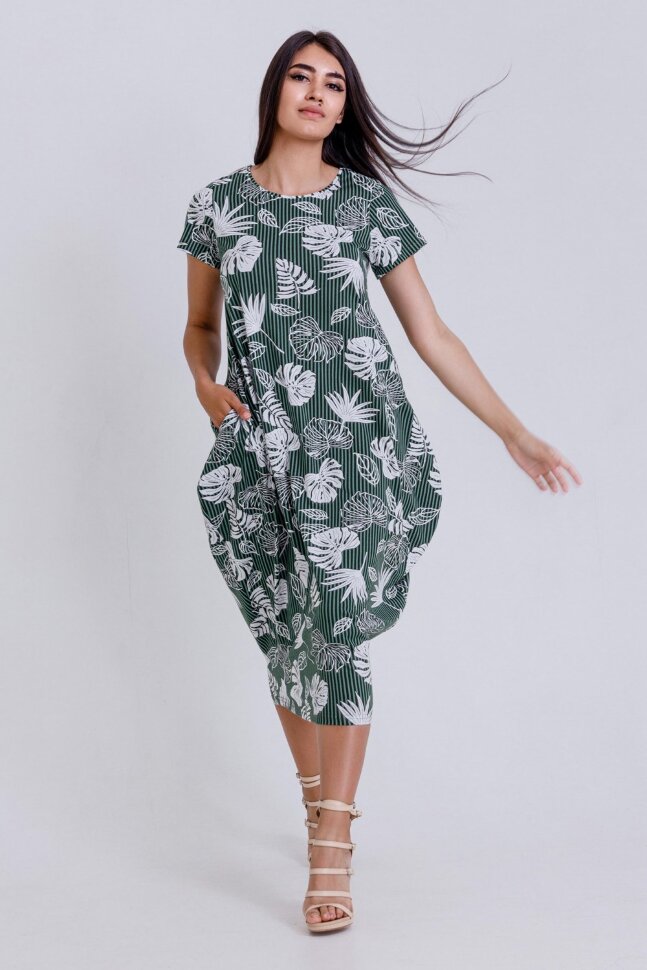 Платье женское 50516 зеленый