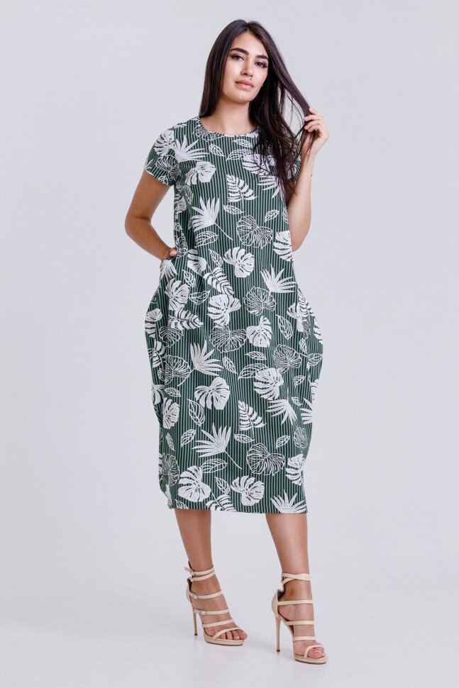 Платье женское 50516 зеленый