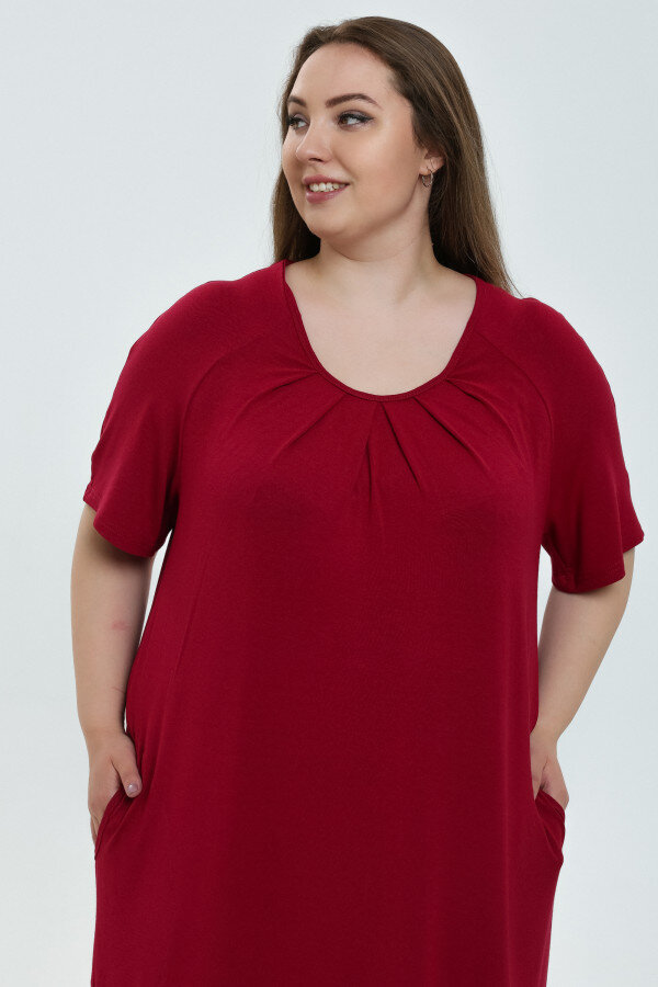 Платье Юляша бордо вискоза ПГ-О11