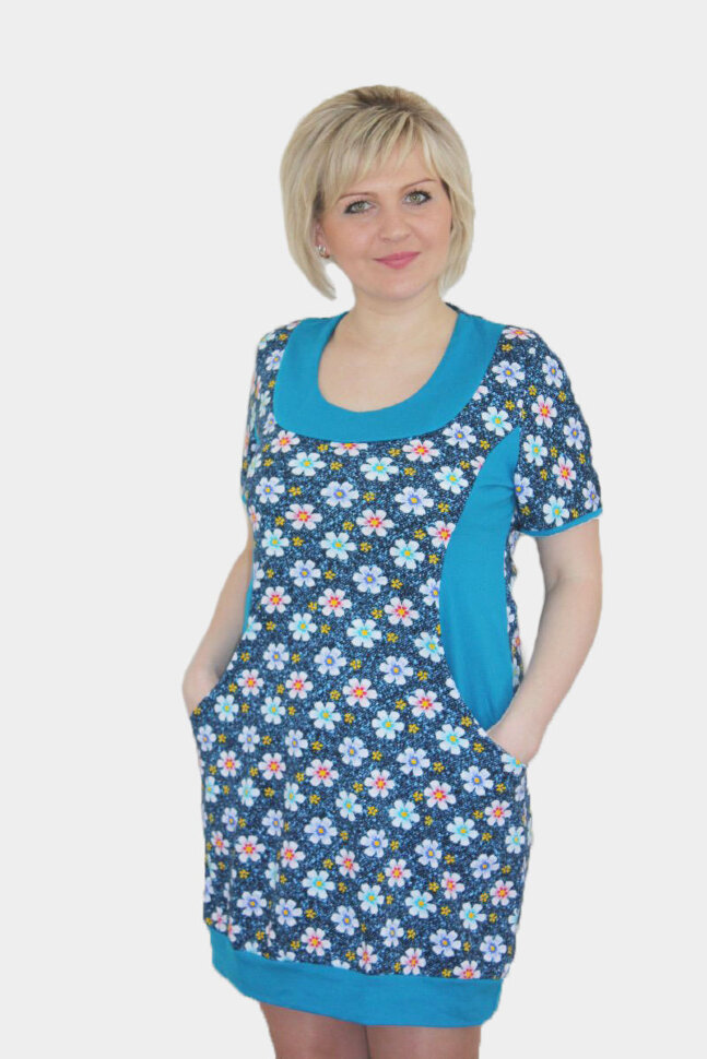 Туника женская Т569 ромашки