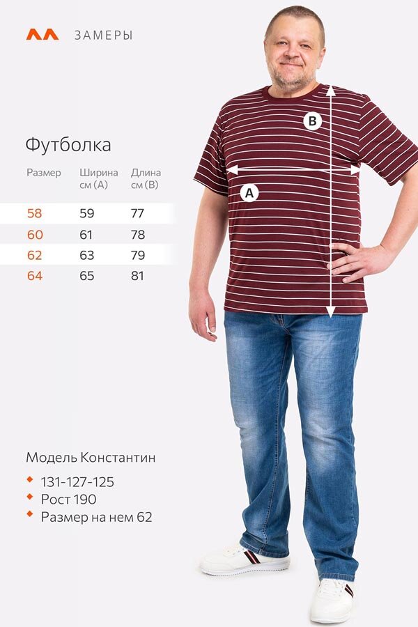 Мужская футболка Футболка HF9119 Полоска Happyfox