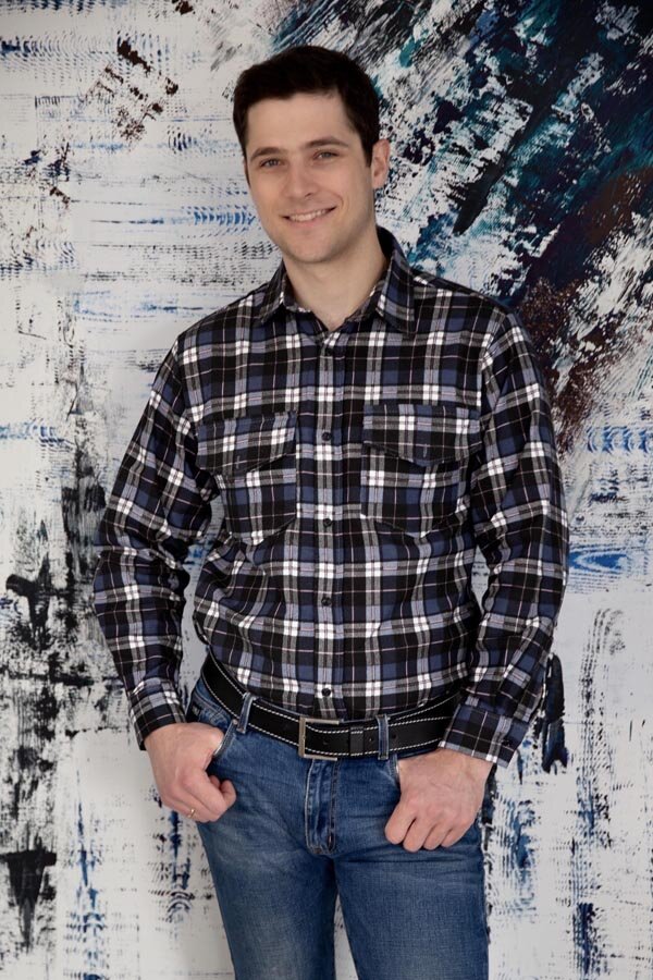 Рубашка фланель мужская 6897