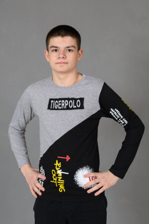 Детский лонгслив для мальчика 83016 меланж