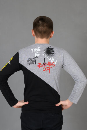 Детский лонгслив для мальчика 83016 меланж