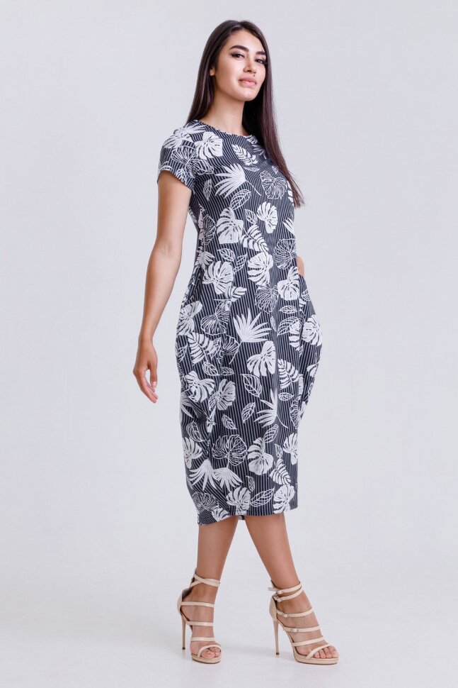 Платье женское 50516 серый