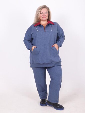 Костюм Ким голубой (бордо) КГ-102