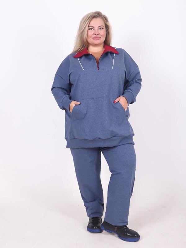 Костюм Ким голубой (бордо) КГ-102