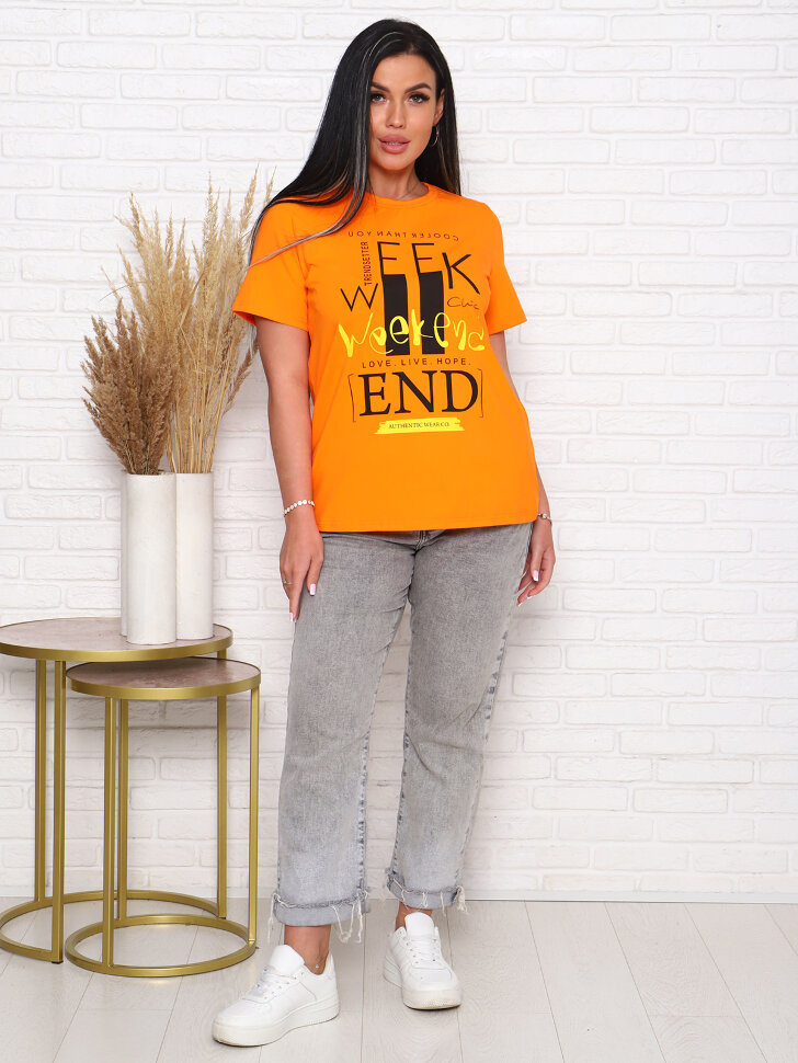 Миранда оранжевый футболка женская