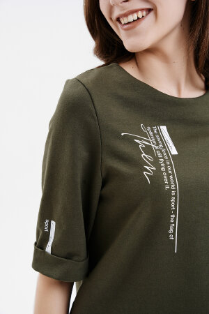 Женский костюм с шортами 67063 хаки