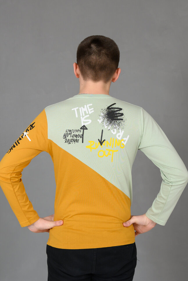 Детский лонгслив для мальчика 83016 ментол