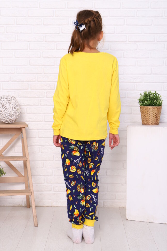 Пижама с брюками для девочки Смузи синий