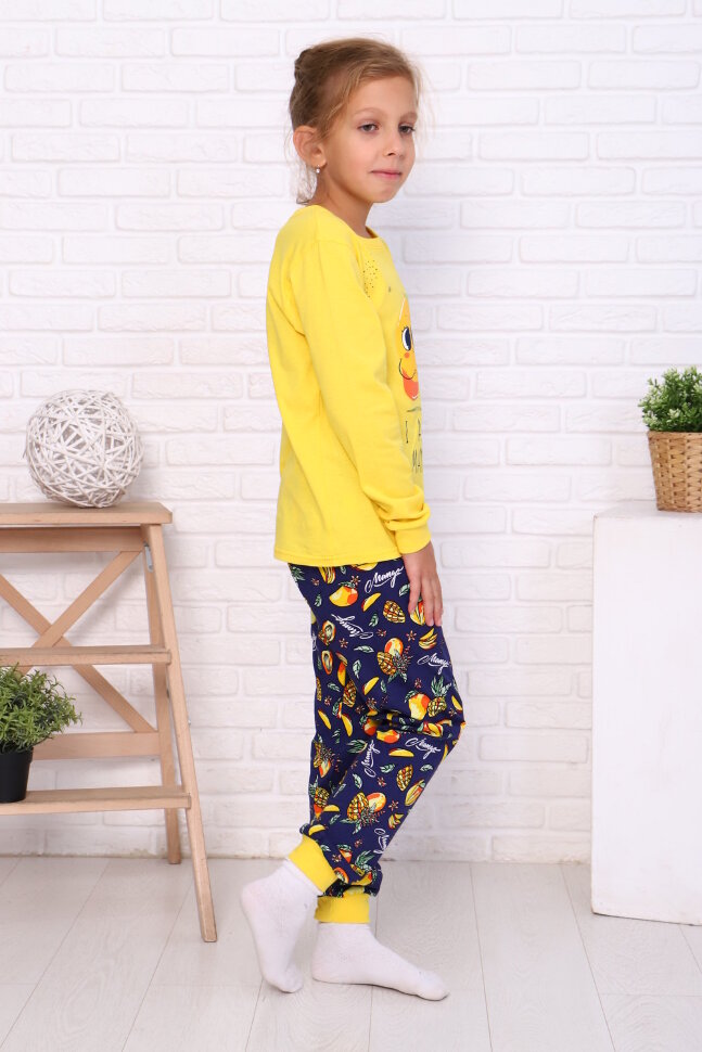 Пижама с брюками для девочки Смузи синий