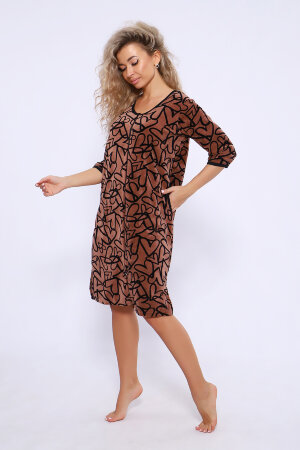 Халат Женский 36840 коричневый