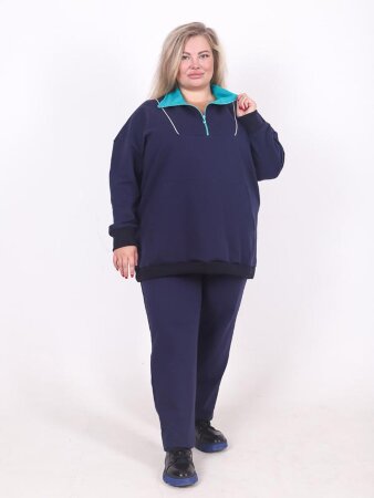 Костюм Ким синий бирюза КГ-101-2