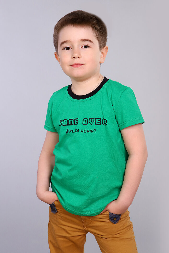 Футболка для мальчика 15308 зеленый