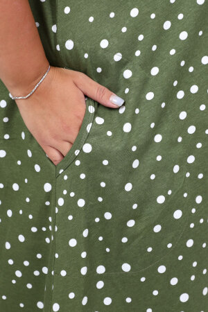 Платье Комфорт зеленый горох ПЛГ-89