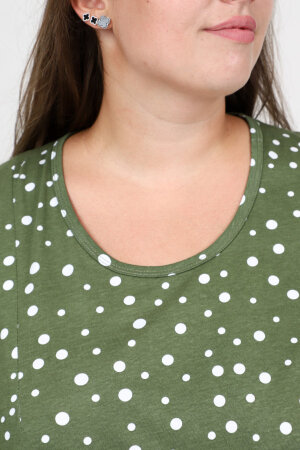 Платье Комфорт зеленый горох ПЛГ-89