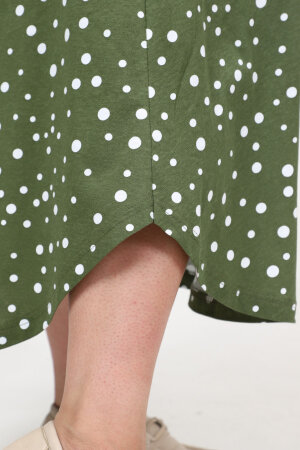 Платье Комфорт зеленый горох ПЛГ-89
