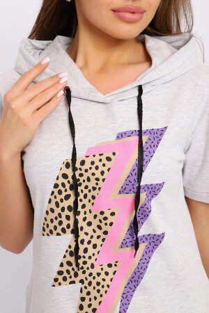 Платье женское ЕПЛ-1065 светло серый