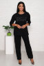 Женский костюм с брюками 24656 черный