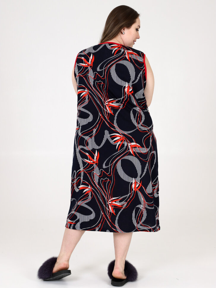 Халат Мята черная абстракция ХГ-37-08