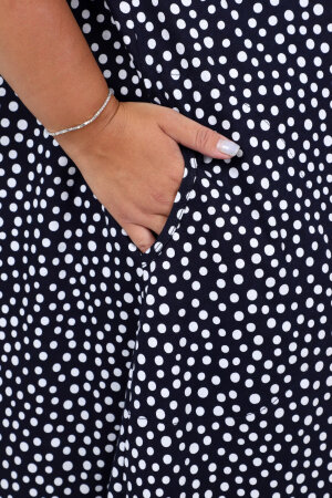 Платье Комфорт чернильный горох ПЛГ-89