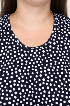 Платье Комфорт чернильный горох ПЛГ-89