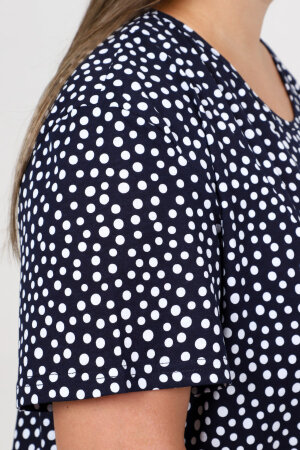 Платье Комфорт чернильный горох ПЛГ-89