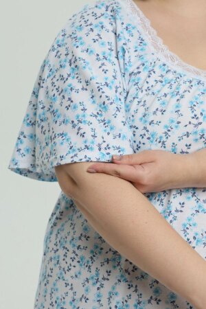Сорочка Фламинго голубой василек кулирка